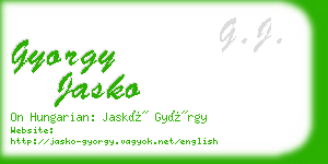 gyorgy jasko business card